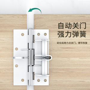 Bisagra de resorte Zhan Han de 4 pulgadas para cierre automático de puertas, bisagra oculta con posicionamiento a 90 grados - Product Image 1