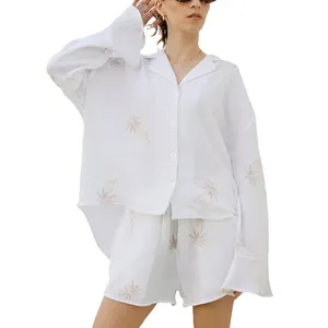 Custom designs pyjama silk, sleepwear femme silk pajama nighty sleep clothing pijamas-por-mayor 2024/