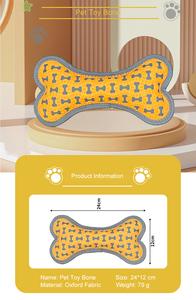 ของเล่นเคี้ยวสำหรับสุนัขแบบขายส่ง ยี่ห้อ Yap&MeowPet ผลิตจากวัสดุ TPR และผ้า Oxford รูปทรงกระดูก ทนทานต่อการกัด ไม่เป็นพิษ เป็นมิตรต่อสิ่งแวดล้อม มีเสียงดังเอี๊ยด  สามารถเลือกสีได้ตามต้องการ - Product Image 2