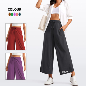 Ventas calientes al por mayor Super suave mano reciclada 4-Way estiramiento <span class=keywords><strong>Pantalones</strong></span> deportivos entrenamiento <span class=keywords><strong>pantalones</strong></span> sueltos mujeres correr <span class=keywords><strong>pantalones</strong></span> acampanados - Product Image 6