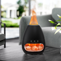 Fabricant chaud vente en gros Portable 200ml diffuseur d'arôme nébuliseur 3D flamme muette humidificateur ions négatifs pierre de sel