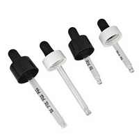Bouchon compte-gouttes gradué et calibré (18-400, 20-400, 22-400, 24-400) à capuchon côtelé pour flacons de cosmétiques, huiles essentielles et sérums