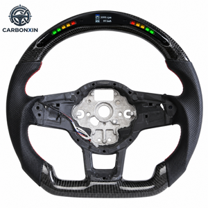 Volante Deportivo LED con Patrón de Fibra de Carbono y Cuero para Volkswagen Golf GTI7 MK7.5/Jetta/Passat/Golf 6/Touareg/Golf 7-Wood - Product Image 1