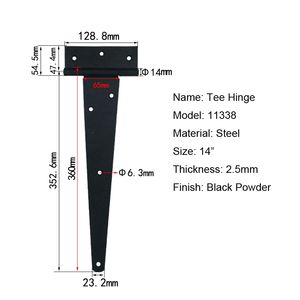 <span class=keywords><strong>Bisagras</strong></span> negras resistentes DIVINE T-Strap para graneros al aire libre y cercas de madera - Product Image 2