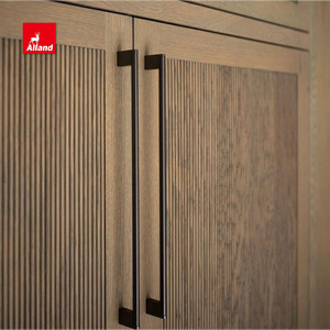 Allandcabinet Trắng sồi mỹ đóng khung tủ bếp phong cách hiện đại rãnh sậy rạn nứt cắt lưu trữ nhà bếp dịch vụ tùy biến - Product Image 6