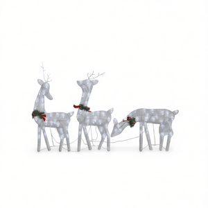 Luci a rete natalizie a forma di famiglia di renne, 106,3 pollici, LED bianco freddo, per decorazioni festive - Product Image 1