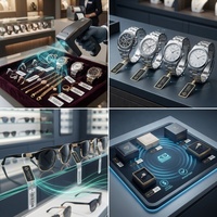 Étiquette RFID flexible pour bijoux sur métal, sans adhésif, à queue, UHF, pour la vente au détail de montres et de lunettes