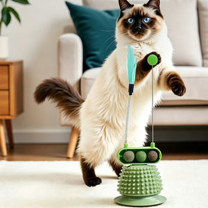 Grattoir auto-nettoyant pour chat - Jouet à mâcher et à stimuler avec herbe à chat pour l'auto-entretenissement des animaux de compagnie - Product Image 5
