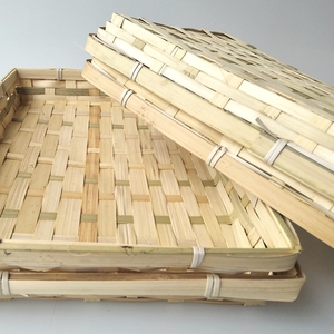 Handgemachter gewebter Brotkorb, kreativer Obst-Rattan-Picknick korb, rechteckiger Gemüse-Bambus korb - Product Image 3