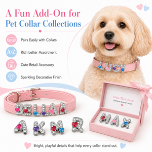 Abalorio de Letra Deslizante de Aleación Plateada de 8MM con Diamantes, de Bajo Precio y Alta Calidad, Accesorios Metálicos DIY para Fabricación de Joyas y Collares para Mascotas - Product Image 4