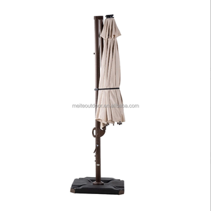 Luz Solar para exteriores, paraguas redondo de 11 pies, de aluminio, con ventilación de viento, para Patio - Product Image 2