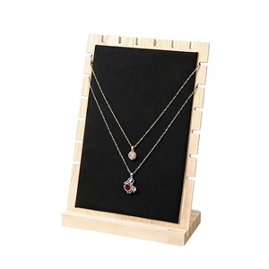 Support de présentation de colliers en bois, 17x8.3x24cm, organisateur de bijoux minimaliste pour le rangement et la présentation - Product Image 5