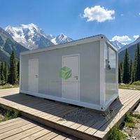 Maison conteneur en acier mobile de luxe de 40 pieds, détachable, pour une vie de villa, avec un design contemporain et une chambre préfabriquée