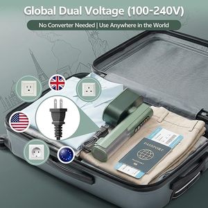 Fer à <span class=keywords><strong>vapeur</strong></span> portable 2 en 1, mini-défroisseur à main, <span class=keywords><strong>nettoyeur</strong></span> de <span class=keywords><strong>vêtements</strong></span> à double tension 100-240V pour la maison et les voyages - Product Image 2