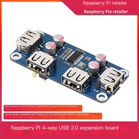 Carte d'extension d'interface USB 4 canaux Raspberry Pi 4B/3B+/Zero2W, module répartiteur/hub USB