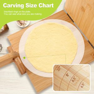 JQトルティーヤプレス10インチトルティーヤメーカーローリングピン付き大型ロティメーカー竹トルティーヤプレス用<span class=keywords><strong>Roti</strong></span> Taco生地プレス - Product Image 4