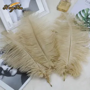 Plumas de avestruz esponjosas teñidas grandes de 40-45cm de excelente calidad para manualidades de decoración de bodas y fiestas DIY