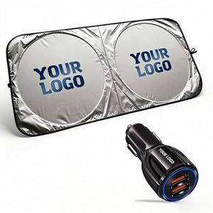 Parasol Delantero para Coche, Protección UV, de Poliéster Plateado, para Promociones Empresariales, con Logotipo Personalizado - Product Image 1