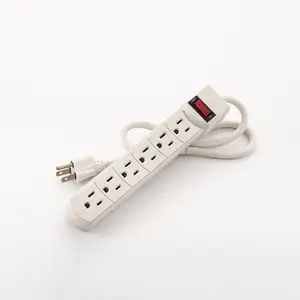 6-outlet 300 joules surge protector power strip 15A 125V