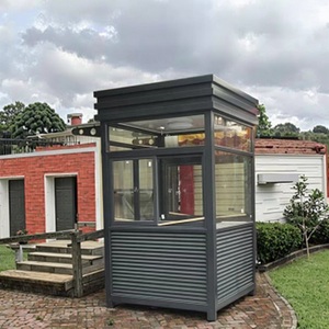 Cabine de sécurité moderne portable, petite maison de garde extérieure, structure en acier, coffre-fort de sécurité pour poste de garde - Product Image 1