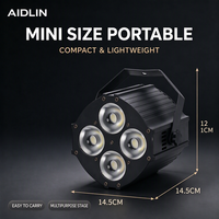 Mini projecteur PAR COB 4 yeux haute luminosité, boîtier en aluminium, dissipation thermique efficace, 4*30W, éclairage de scène pour mariage