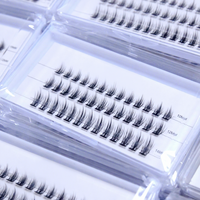OEM ODM Press on False <strong>Eyelashes</strong> Natural Self Adhesive Long-lasting Lashes <strong>Extensions</strong> No Glue Needed Pre Glued Cluster Lashes
