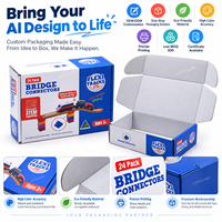 Boîtes d'expédition de cajas en carton publicitaire de marque personnalisée unique FSC blanc bleu pour l'emballage de jouets pour encourager l'apprentissage