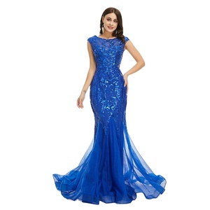 セクシーなレースアップリケシフォンイブニングプロムガウンを出荷する準備ができました - Product Image 1