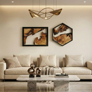 Solid Wood Creative <b>Frame</b> Picture Natural Style Rectangle Wooden <b>Frame</b> Handmade Collage Art For Living Room Bedroom Study - Product Image 2