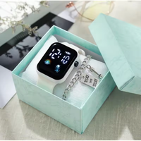 Jam tangan LED Digital olahraga modis jam tangan anak laki-laki dan perempuan jam tangan anak-anak plastik jam tangan LED santai pria