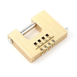 Candado de latón Rectangular con combinación de <span class=keywords><strong>60mm</strong></span> y 70mm con contraseña reiniciable de grillete endurecido resistente - Product Image 1