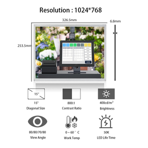 Auo 15.0 "1024x768 <span class=keywords><strong>LCD</strong></span> Bảng điều chỉnh g150xtn03.8 EDP POS hiển thị 15 inch <span class=keywords><strong>LCD</strong></span> Modules - Product Image 1