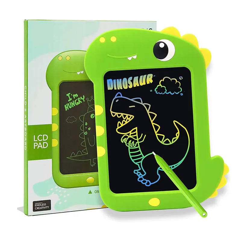 LCD-Schreibt ablett für Kinder 8 Zoll bunte Dinosaurier Gekritzel brett elektronische Zeichenblock für Kinder