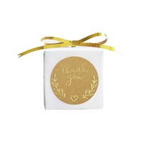 Impression d'étiquettes rondes auto-adhésives en feuille d'or avec logo personnalisé Autocollants mignons décoratifs en feuille d'étiquettes en papier kraft pour entreprises
