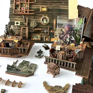 Hamaileon DIY Toy 3D Micro Model Book Nook Puzzle New World <strong>Pirate</strong> Ship SQ36 Home Decor Bookshelf Decorative Kit - Product Image 2
