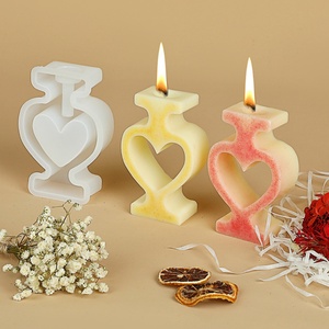Molde de silicona ecológico para velas de San Valentín al por mayor, para velas de pilar, resina de yeso perfumada para bodas - Product Image 2