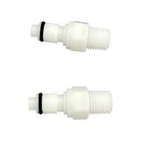 Raccord rapide CPC fileté en ligne pour tuyau, en plastique, 1/8''NPT 1/4''NPT, pour vide jusqu'à 8,3 bars, de -40°C à 83°C