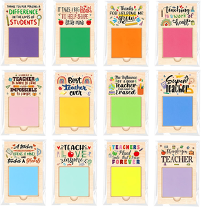 Soporte de madera para notas adhesivas para <span class=keywords><strong>la</strong></span> apreciación del maestro Decoración colgante de pared interior para el día del maestro Regalos de agradecimiento - Product Image 3