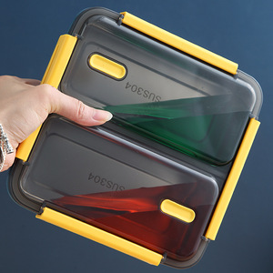Boîte à lunch isotherme Lebo Jieyang en acier inoxydable 304 écologique avec 3 compartiments pour l'école et le bureau - Product Image 5