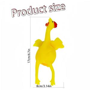 Jouet à presser en forme de poulet amusant JITENG, jouet extensible pour les farces et le soulagement du stress - Product Image 1