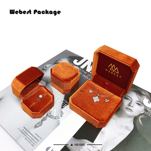 Webest Package jewelry packaging box luxury wholesale velvet ring necklace box with logo
