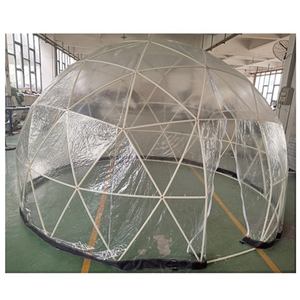 Igloo-tienda de campaña con aislamiento de <span class=keywords><strong>chimenea</strong></span> para exteriores, 3,6 m, 4,6 m, 12 pies, cúpula transparente, Glamping, para invierno - Product Image 1