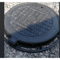 Couverture de regard et de grille d'égout en fer EN124 D400, noire, durable, taille personnalisée pour la sécurité routière