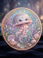 Pièce de monnaie en cuivre pur 999 de 5 oz, série animale en relief colorée, couleur UV, édition collector 3D haute définition