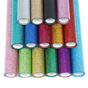 Film de transfert thermique à paillettes haute température Yuanfan, feuilles de vinyle HTV thermocollantes pour presse à chaud, durable, 27 couleurs, rouleau de 50 cm * 25 m - Product Image 1