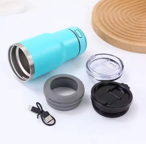 Vaso surtido, botellas de agua de acero inoxidable con aislamiento de doble pared, Enfriador de tazas de coche de música de viaje con tapa y altavoz Bluetooth - Product Image 6