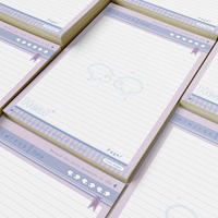 Impression de carnets de notes de haute qualité OEM, notes adhésives créatives, blocs-notes Kawaii, ensemble de blocs-notes