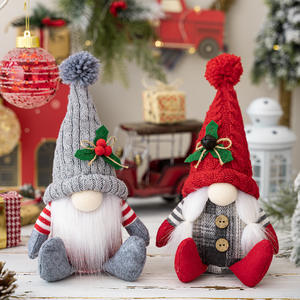 Youlun Grande Promotion Nouveauté Noël Nain Lutin Poupée Décoration de Noël en Peluche Tissu Cadeau Fête à la Maison Fait Main Gnome de Noël avec Chapeau Tricoté - Product Image 2