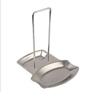 Support de couvercle de casserole pour casseroles et poêles Couvercle progressif et étagère de repos de cuillère Organisateur de couvercle de casserole en acier inoxydable 304 - Product Image 2