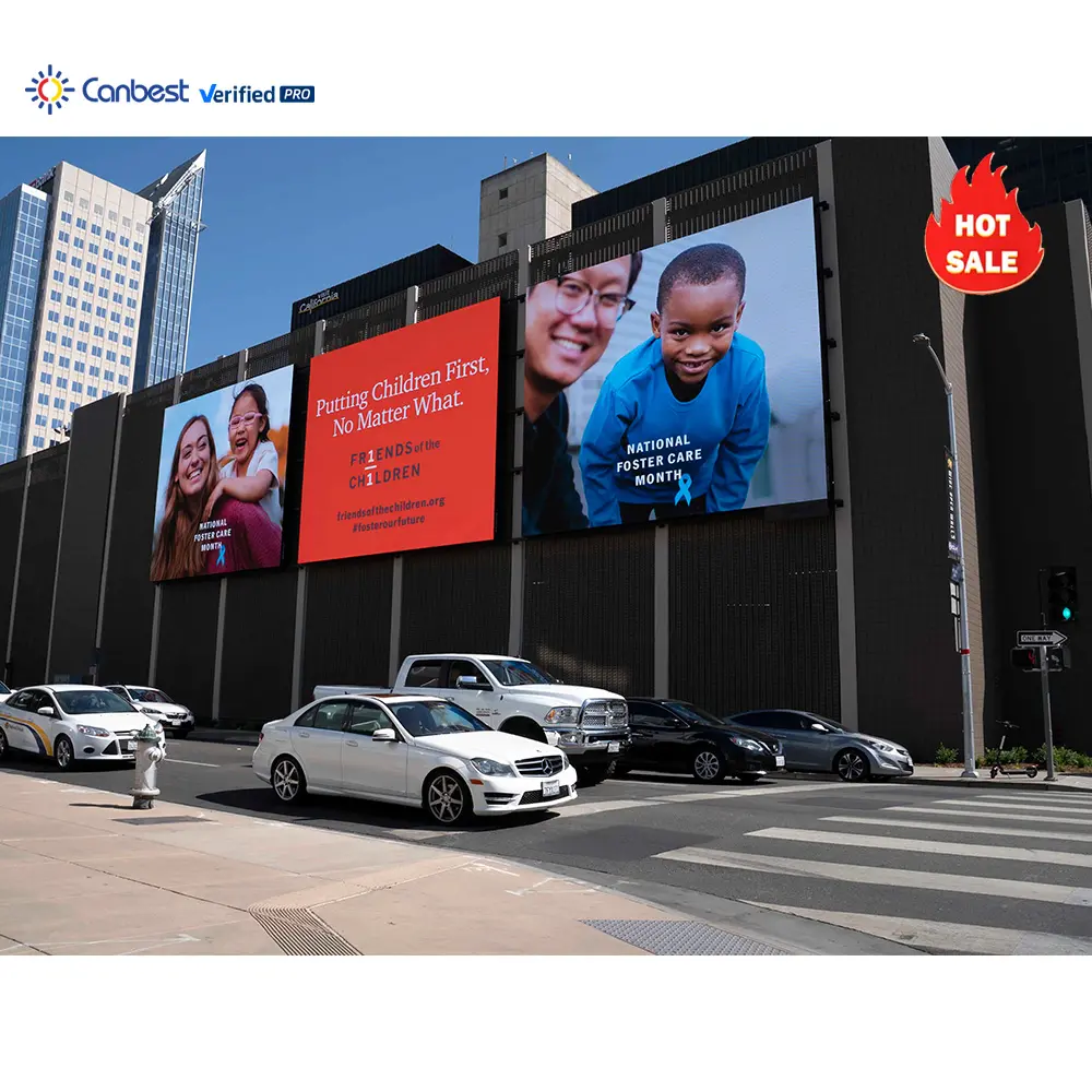 Layar Led iklan P6 P6.67 P8 P10 luar ruangan papan reklame Led kecerahan tinggi Display Led raksasa"